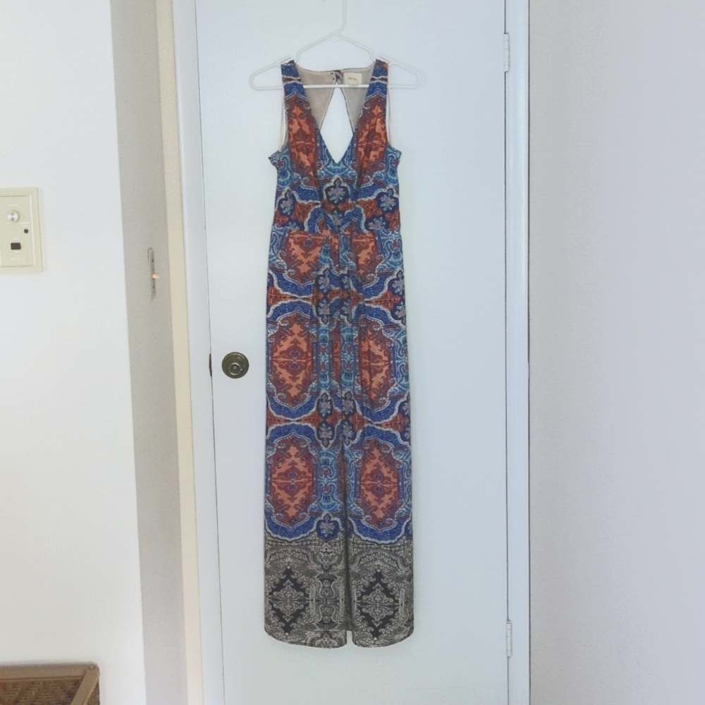 Maeve Medallion Silk Maxi Dress - Size 6